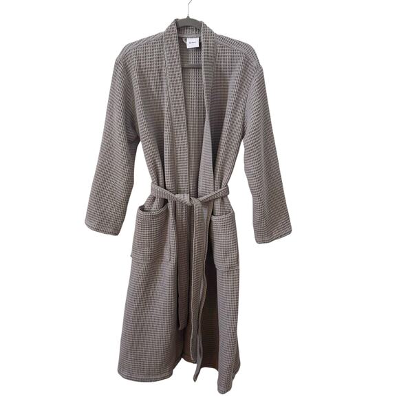 Quince Organic Turkish Waffle Robe in "Gray" Size Small - Picture 5 of 12